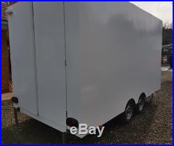 Twin Axle 14ft long x 7.6ft wide 8ft tall Box Trailer