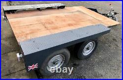 Twin Axle Indespension Leaf Spring Braked Heavy Duty Steel Trailer