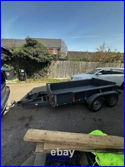 Twin Axle trailer 8ft by 4ft heavy duty ex plant trailer with ramps