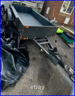 Twin Axle trailer 8ft by 4ft heavy duty ex plant trailer with ramps