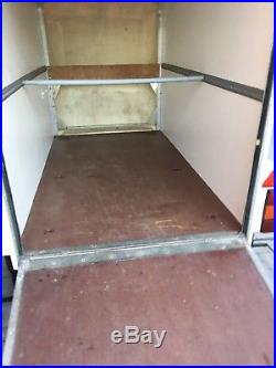 Twin axel rear door ramp box trailer
