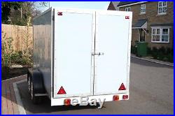 Twin axle Box Trailer in excellent condition. Galvanised chassis, fully braked