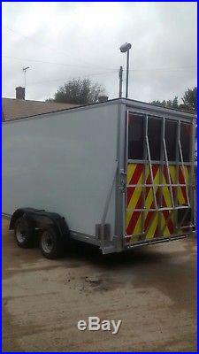 Twin axle box van trailer