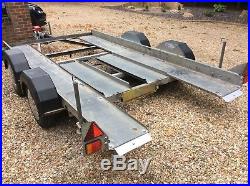 Twin axle car transporter trailer