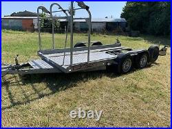 Twin axle car transporter trailer