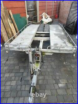 Twin axle fully galvanised 2700kg car transporter trailer/flat bed