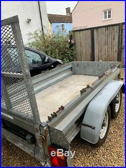 Twin axle galvanised braked car trailer with ramp tailgate 2000kg GVW