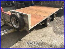 Twin axle indespension beavertail car transporter plant trailer flat bed