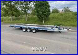 USED 4 TIMES Car Transporter Trailer 3500KG Triple Axle 18ft x 6,8ft Recovery