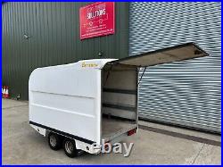 USED BATESON 120V Twin Axle Box Trailer 7ft X 4ft X 4ft 750KG MGW