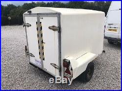 Unbraked Fibreglass box trailer 750kg Solid Will Suit Many Uses L@@K