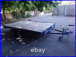 Unbraked Flat bed trailer Bed with new lights and good tyres