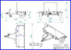Used 2025 Debon Single Side Loading Bike Motorcycle Trailer Compact Transverse