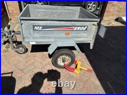 Used ERDE 102 Tipper Trailer Single Axel Robust Reliable Jockey WaterproofCover Used ERDE 102 Tipper Trailer Single Axel Robust Reliable Jockey WaterproofCover