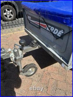 Used ERDE 102 Tipper Trailer Single Axel Robust Reliable Jockey WaterproofCover Used ERDE 102 Tipper Trailer Single Axel Robust Reliable Jockey WaterproofCover