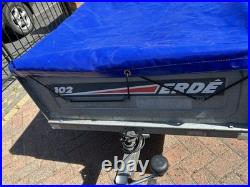 Used ERDE 102 Tipper Trailer Single Axel Robust Reliable Jockey WaterproofCover Used ERDE 102 Tipper Trailer Single Axel Robust Reliable Jockey WaterproofCover