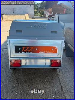 Used Erde 122 Small Camping Trailer With Lockable ABS Lid & Roof Bars NO VAT