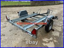 Used Erde CH451 Double Bike Motorcyle Trailer NO VAT 2 Bike Rails