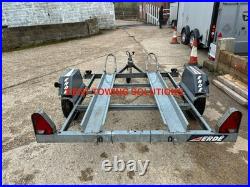Used Erde CH451 Double Bike Motorcyle Trailer NO VAT 2 Bike Rails