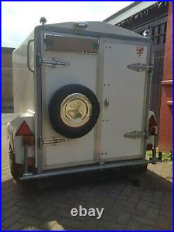 Used Fibre Glass Box Trailer G. V. W 750kg with Standing Awning