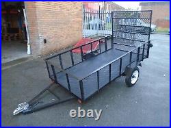 Used Once 8x4 Single Axle Cage Side Trailer C/w Ramp Unbraked USA Import! Solid