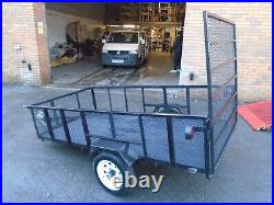 Used Once 8x4 Single Axle Cage Side Trailer C/w Ramp Unbraked USA Import! Solid