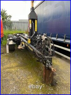 Used Pronar T285 tandem axle hooklift trailer with hydraulic rear steer