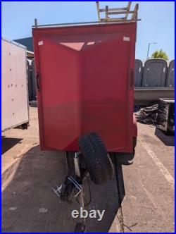 Used Red Box Trailer with Ladder Rack and Roller Shutter Door trailer Used Red Box Trailer with Ladder Rack and Roller Shutter Door trailer