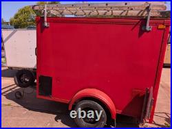Used Red Box Trailer with Ladder Rack and Roller Shutter Door trailer Used Red Box Trailer with Ladder Rack and Roller Shutter Door trailer
