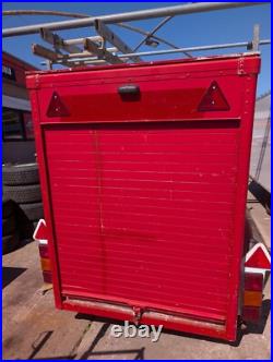 Used Red Box Trailer with Ladder Rack and Roller Shutter Door trailer Used Red Box Trailer with Ladder Rack and Roller Shutter Door trailer