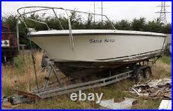 Used fishing boat and trailer project no engine