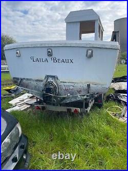 Used fishing boat and trailer project no engine