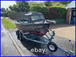 Used fishingboat with twin axle trailer