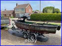 Used fishingboat with twin axle trailer