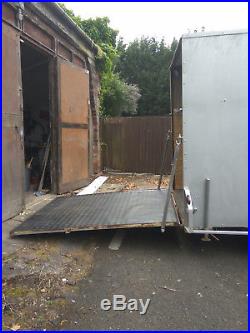 Used large twin axle box trailer