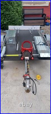 Used single motorcycle and bike trailer unique and useful 6x4 platform