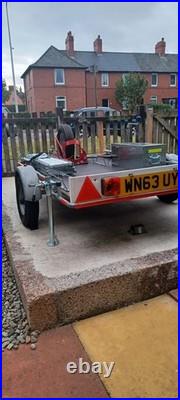 Used single motorcycle and bike trailer unique and useful 6x4 platform