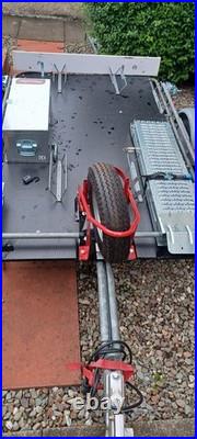 Used single motorcycle and bike trailer unique and useful 6x4 platform