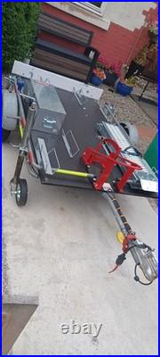 Used single motorcycle and bike trailer unique and useful 6x4 platform