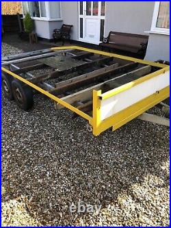 Used ton ish car trailer beaver tail 13ftx6.6ft C O C Just Req s Boarding £625