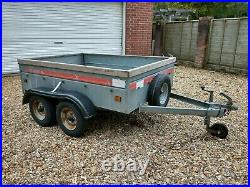 Used twin axle box car trailer