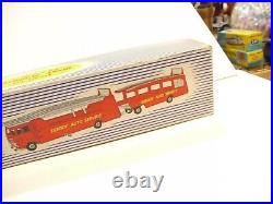 VINTAGE DINKY SUPERTOYS 983 CAR CARRIER AND TRAILER WITH BOX inserts