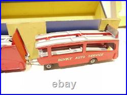 VINTAGE DINKY SUPERTOYS 983 CAR CARRIER AND TRAILER WITH BOX inserts