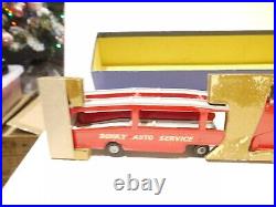 VINTAGE DINKY SUPERTOYS 983 CAR CARRIER AND TRAILER WITH BOX inserts