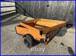Vintage 1975 wooden trailer 5x4ft Internal, Factory Built Classic Great Condition