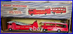 Vintage Dinky Supertoy No. 983 Car Carrier with Trailer Rare Boxed