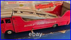 Vintage Dinky Supertoy No. 983 Car Carrier with Trailer Rare Boxed