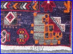 Vintage Hand Made Traditional Oriental Wool Red Large Rug 187x148cm Vintage Hand Made Traditional Oriental Wool Red Large Rug 187x148cm