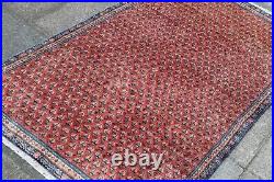 Vintage Hand Made Traditional Oriental Wool Red Pink Small Rug 166x93cm