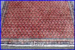 Vintage Hand Made Traditional Oriental Wool Red Pink Small Rug 166x93cm